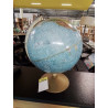 GLOBE TERRESTRE SOCLE MÉTAL DORÉ 