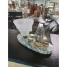 LAMPE ART DÉCO AU BATEAU SOCLE MARBRE
