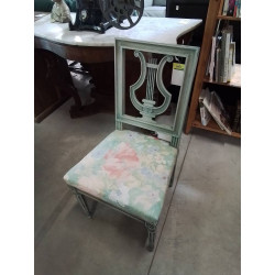 CHAISE BOIS VERT DOSSIER...