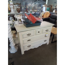 COMMODE BOIS ECRU LISERÉ...
