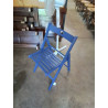 CHAISE PLIANTE BOIS BLEU AU COEUR