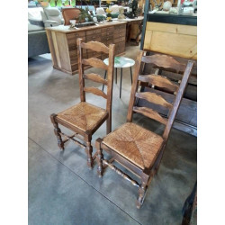 PAIRE DE CHAISES BOIS...