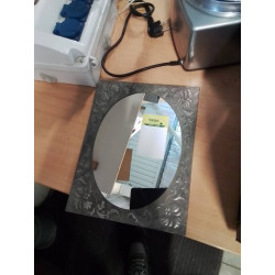 MIROIR OVALE GAINÉ MÉTAL 