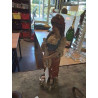 STATUETTE PLATRE PEINT A LA GITANE A LA MANDOLINE 52CM DÉBUT XXE