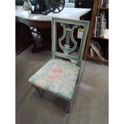 CHAISE BOIS VERT DOSSIER...