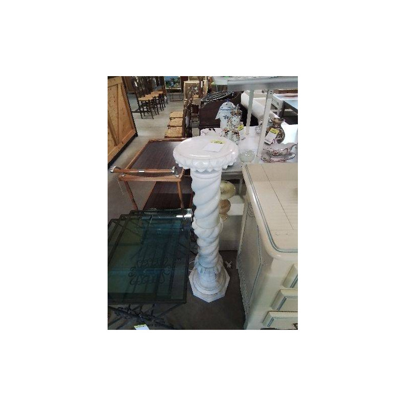 COLONNE ÉLECTRIFIÉE MARBRE BLANC 103CM