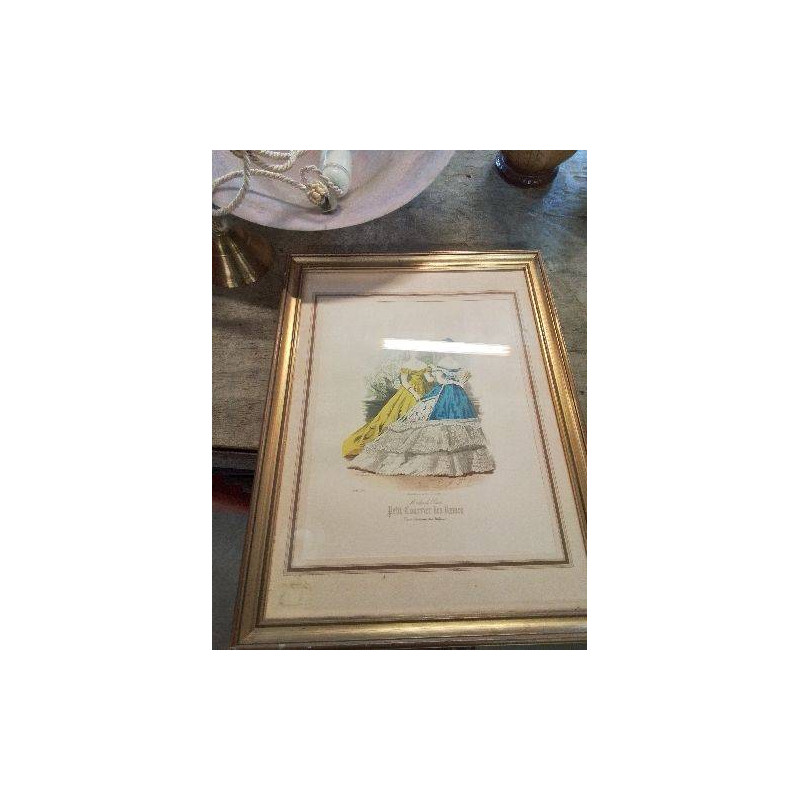 GRAVURE DE MODE PETIT COURRIER DES DAMES