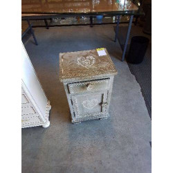 CHEVET BOIS GRIS DÉCOR AUX...