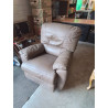 FAUTEUIL RELAX ELECTRIQUE CUIR TAUPE