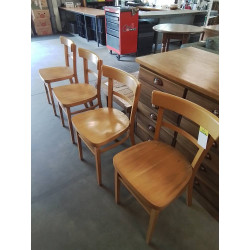 4 CHAISES BISTROT BOIS CLAIR