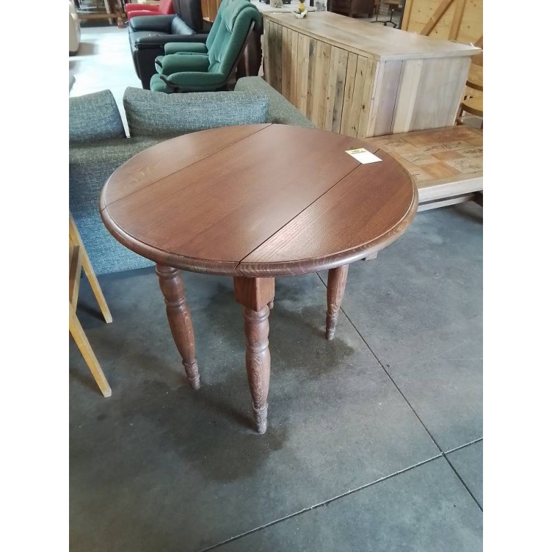 TABLE RONDE A ABATTANTS BOIS 80X76,5CM