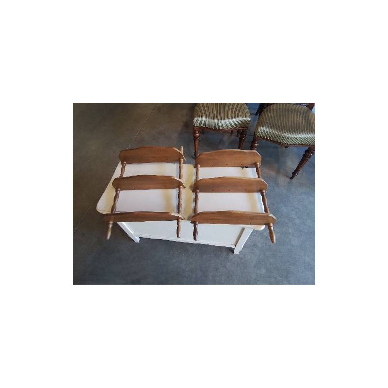 ÉTAGÈRE MURALE BOIS A COLONNES 3 TABLETTES 