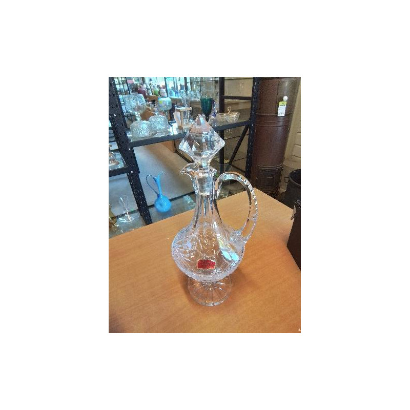 CARAFE CRISTAL TAILLÉ MAIN SOUFFLÉ BOUCHE 24% PLOMB