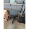 TABOURET D’ATELIER RÉSINE ET TISSU NOIR