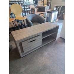 MEUBLE TV BAS BOIS TAUPE 1...