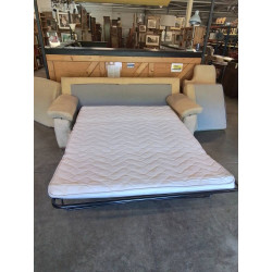 CANAPÉ CONVERTIBLE 2 PLACES TISSU TISSU ECRU