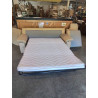 CANAPÉ CONVERTIBLE 2 PLACES TISSU TISSU ECRU