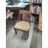 CHAISE GONDOLE ACAJOU ASSISE TISSU ACAJOU STYLE EMPIRE XIXE