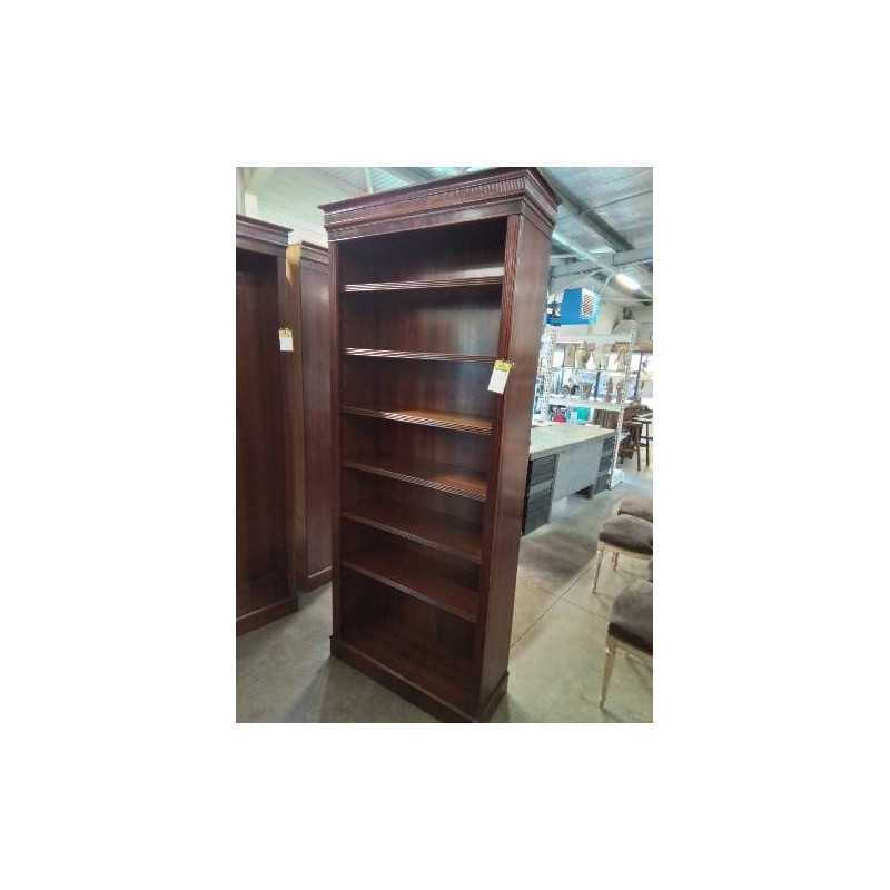 BIBLIOTHÈQUE ANGLAISE GÉORGIENNE 6 TABLETTES ANNÉES 50