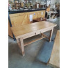 TABLE DE FERME RECTANGULAIRE A ENTRETOISE 1 TIROIR