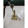 FLAMBEAU AU SATYRE NAPOLÉON III BRONZE CLOISONNÉ ÉMAILLÉ ET MARBRE 