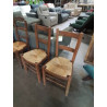 PAIRE DE CHAISES BOIS PAILLÉ DOSSIER 2 BARREAUX 