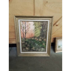 HUILE SUR TOILE FORET...