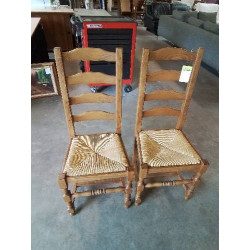 PAIRE DE CHAISE CHÊNE CLAIR...