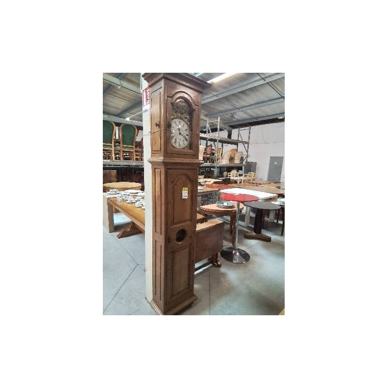 HORLOGE DE PARQUET CHÊNE BLOND MOULURÉ 