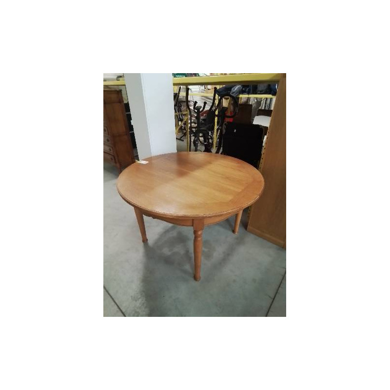 TABLE RONDE CHÊNE CLAIR 120CM 1RAL