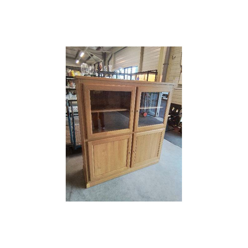 BUFFET VITRÉ CHÊNE CLAIR 4 PORTES PIERSON