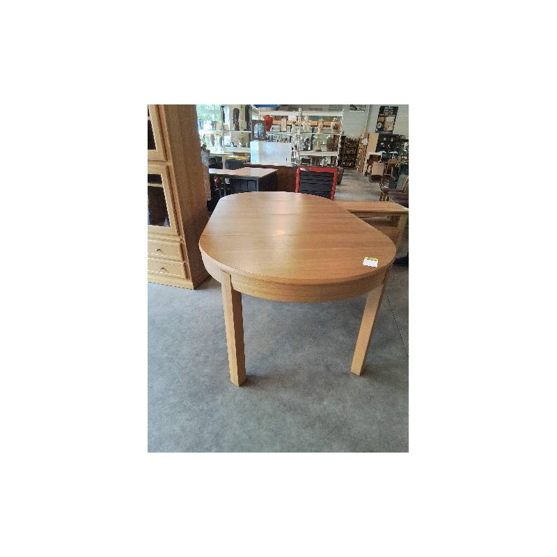 TABLE RONDE CHÊNE CLAIR 110X77CM 2RALLONGES PIERSON 