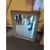 MIROIR RECTANGULAIRE BOIS ET STUC DORÉ STYLE LOUIS XVI 