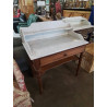 TABLE DE TOILETTE PITCHPIN DESSUS MARBRE BLANC FIN XIXE