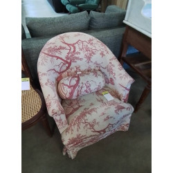 CRAPAUD TISSU BLANC ET ROUGE