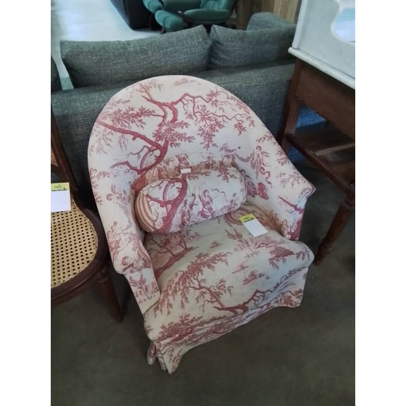 CRAPAUD TISSU BLANC ET ROUGE