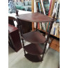 ÉTAGÈRE DE COIN A COLONNES BOIS 4 TABLETTES 