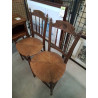 PAIRE DE CHAISES BOIS PAILLÉ STYLE DIRECTOIRE 