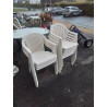 FAUTEUIL DE JARDIN RÉSINE BLANC GROSFILLEX