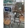 LAMPADAIRE HALOGÈNE MÉTAL CHROMÉ ET VERRE 6 FEUX
