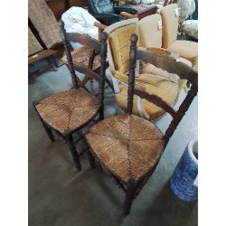PAIRE DE CHAISES BOIS...