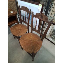 PAIRE DE CHAISES BOIS...
