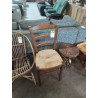 CHAISE BOIS PAILLÉ DOSSIER 3 BARREAUX 
