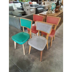 4 CHAISES ANNÉES 50...