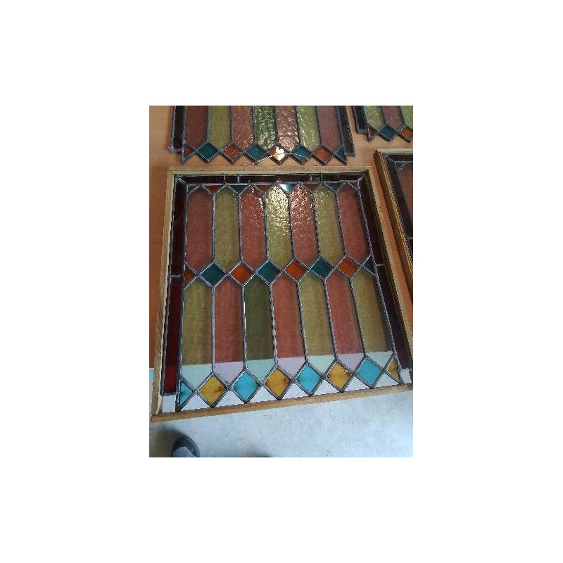 VITRAIL CADRE BOIS 51,5X48,5CM