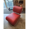 PAIRE DE CHAUFFEUSES ASSISE ET DOSSIER PU ROUGE 