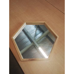 MIROIR HEXAGONALE BOIS CLAIR 