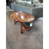  TABLE BASSE MAJORDOME BOIS MARQUETÉ A INCRUSTATION LAITON
