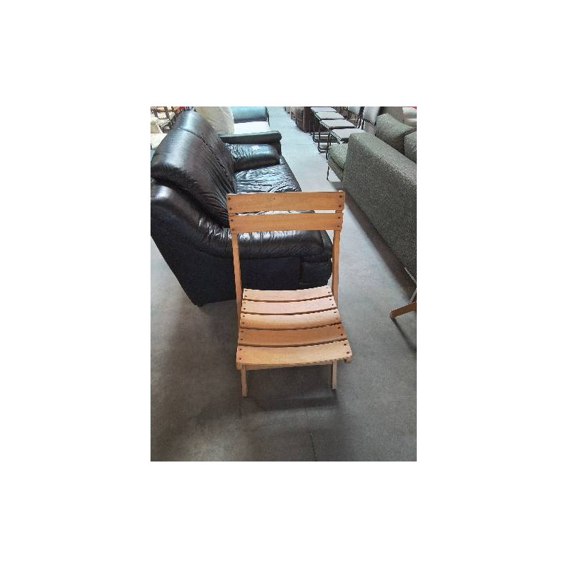 CHAISE DE JARDIN PLIANTE BOIS CLAIR AJOURÉ NF