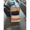 CHAISE DE JARDIN PLIANTE BOIS CLAIR AJOURÉ NF